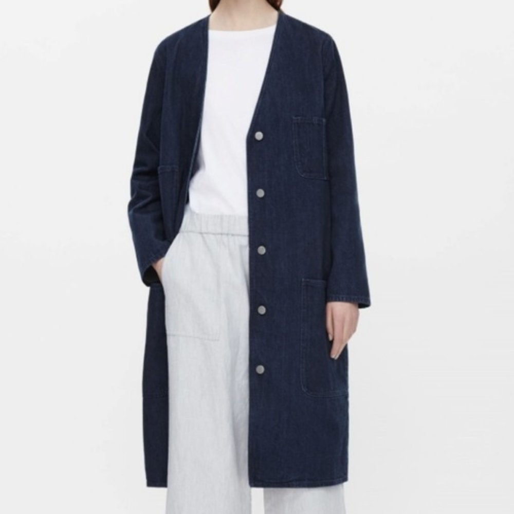 COS | oversized LONG denim coat